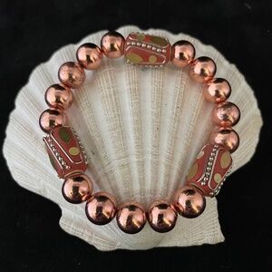 Grounding & Protection Rose Gold Hematite Beaded Stretch Bracelet